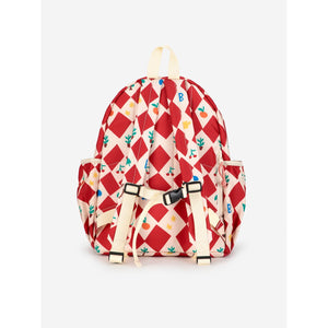 Bobo Choses harlequin check backpack from the new AW24 collection 'Once Upon A Time'