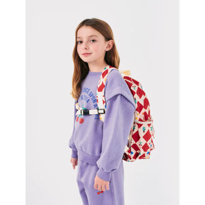 Bobo Choses harlequin check backpack from the new AW24 collection 'Once Upon A Time'