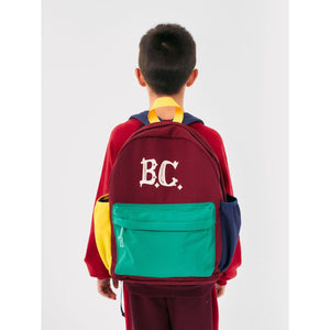 Bobo Choses vintage colour block backpack from the new Aw24 collection 'Once Upon A Time'