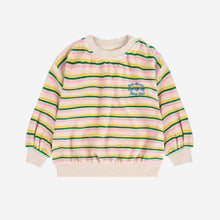 Load image into Gallery viewer, Bobo Choses Striped sweater with pink, yellow, and green stripe
