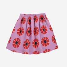 Load image into Gallery viewer, Bobo Choses Pink skirt with red kaleidoscope pattern 

