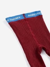 Load image into Gallery viewer, Bobo Choses - Burgundy Baby Tights
