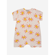 Load image into Gallery viewer, Bobo Choses - Cream playsuit with all over sun print in yellow and red
