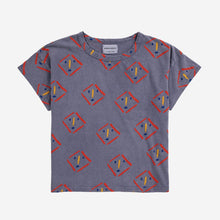 Load image into Gallery viewer, Bobo Choses - dark blue t-shirt with all over mask face print
