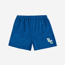 Load image into Gallery viewer, Bobo Choses - blue cotton terry shorts with white BC print
