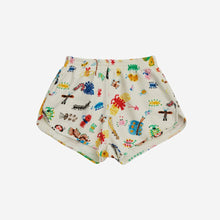 Load image into Gallery viewer, Bobo Choses - off white retro fit shorts with illustrated insect print all over
