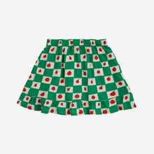 Load image into Gallery viewer, Bobo choses - green check skirt with all over tomato print
