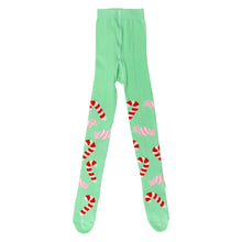 Load image into Gallery viewer, Wauw Capow - Mint Candy Cane Tights
