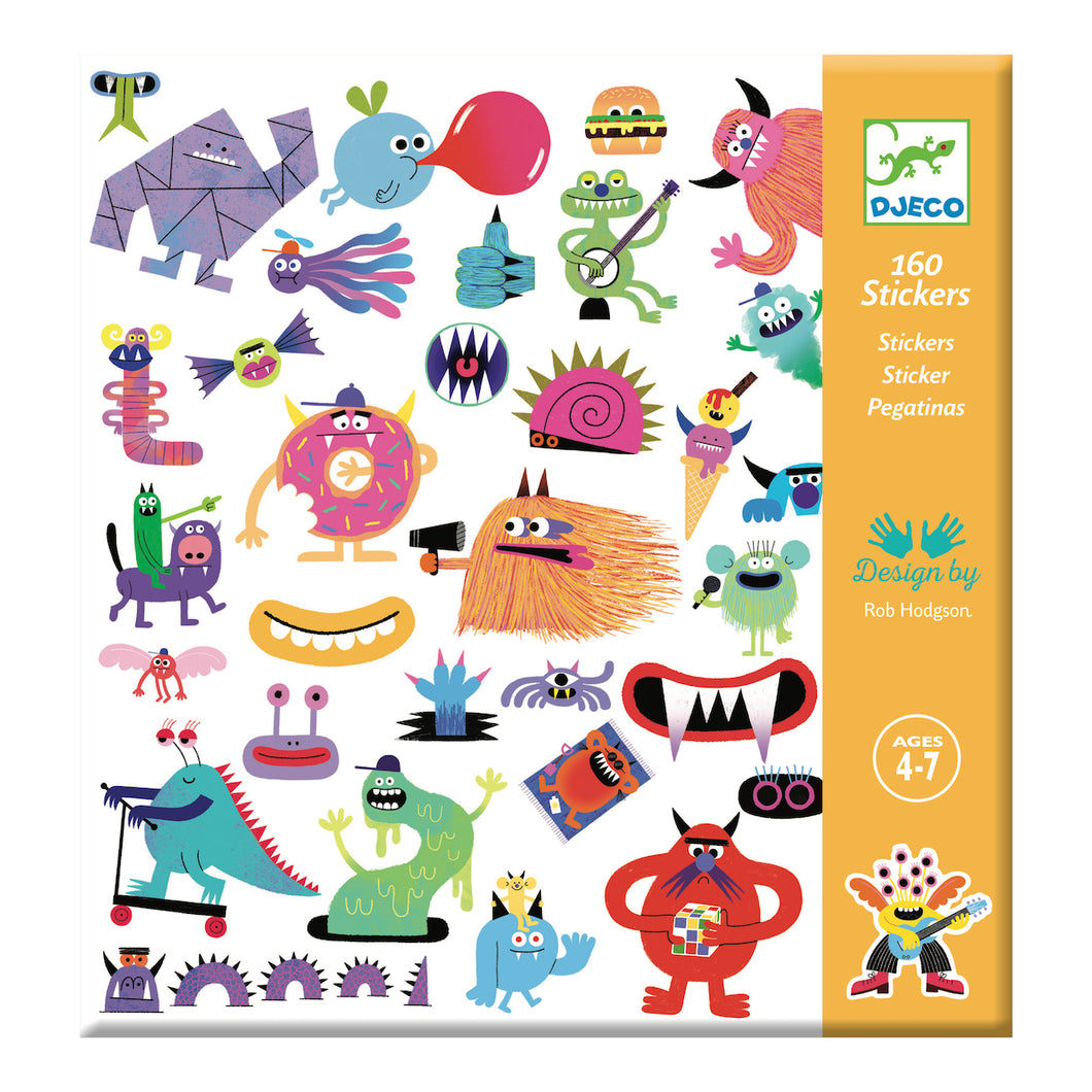 Djeco - Monsters Set of 160 Stickers