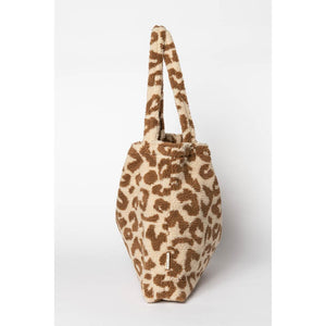 Studio Noos - Ecru Leopard Teddy Mom Bag