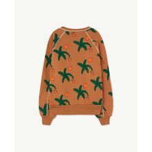Load image into Gallery viewer, The Animals Observatory -  brown sweatshirt with all over tropical leaf print
