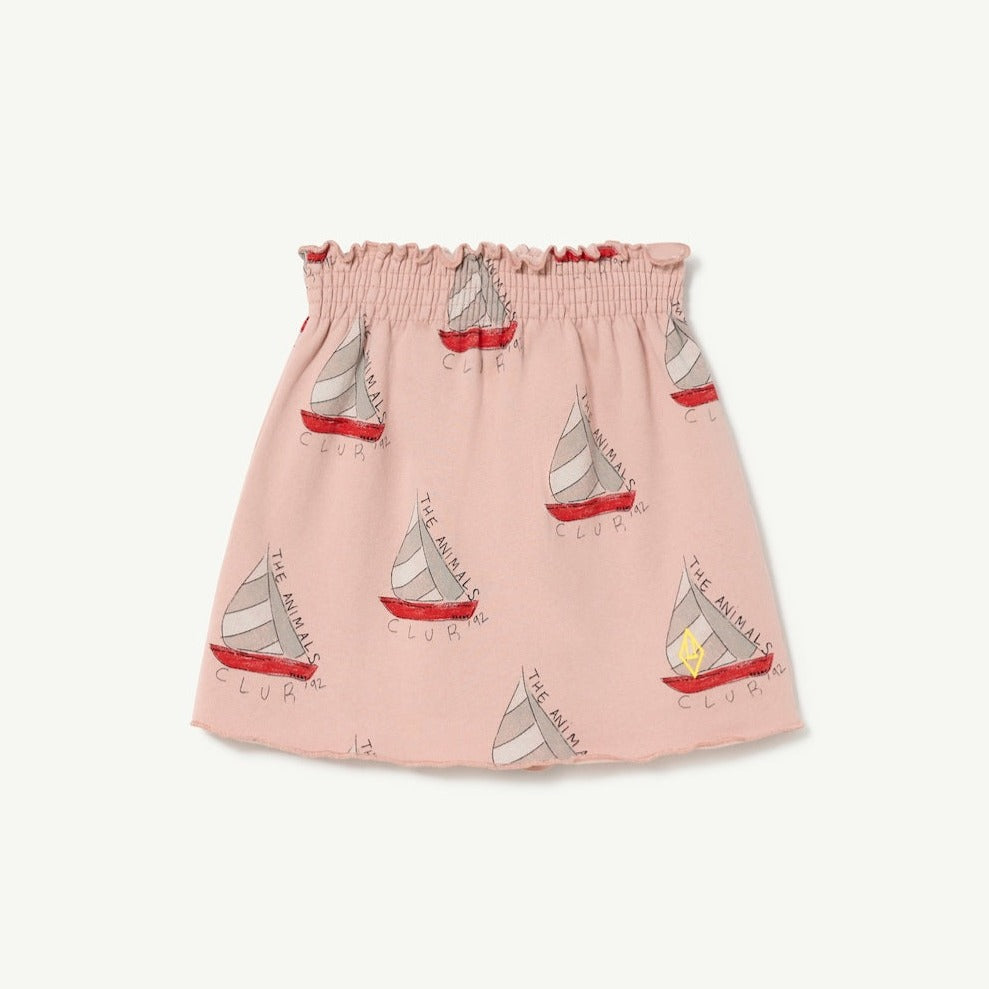 The Animals Observatory - pink skirt with all over sailboat print