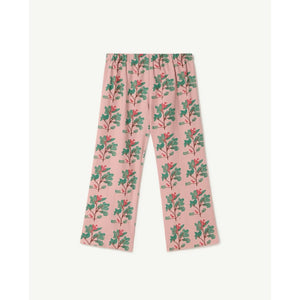 The Animals Observatory - Rose pink trousers with all over bird in tree illustration print