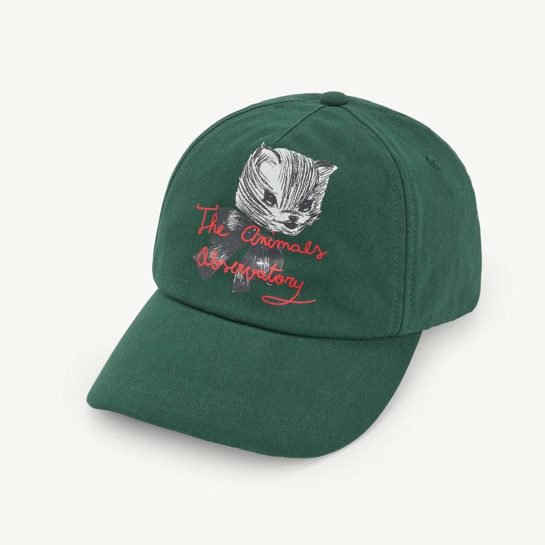 The Animals Observatory - Green cap with kitten print