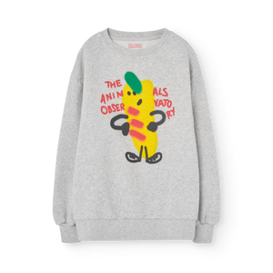 The Animals Observatory - Grey Cartoon Bear Sweatshirt