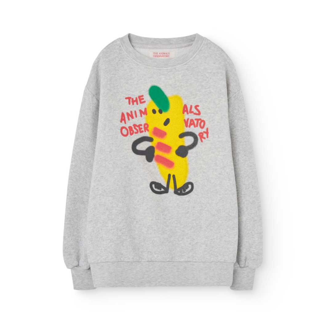 The Animals Observatory - Grey Cartoon Bear Sweatshirt