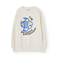 Load image into Gallery viewer, The Animals Observatory - White Fish Bear Sweatshirt
