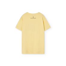 Load image into Gallery viewer, The Animals Observatory soft yellow oversized t-shirt with blue truck print from the new FW24 collection.
