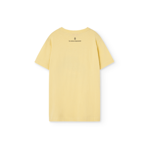 The Animals Observatory soft yellow oversized t-shirt with blue truck print from the new FW24 collection.