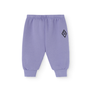 The Animals Observatory purple baby sweatpants with black logo print from the new FW24 collection.