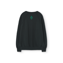 Load image into Gallery viewer, The Animals Observatory deep green sweatshirt with logo print in green from the new FW24 collection.
