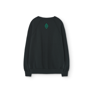 The Animals Observatory deep green sweatshirt with logo print in green from the new FW24 collection.