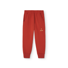 Load image into Gallery viewer, The Animals Observatory maroon red Draco sweatpants with yellow logo print from the new FW24 collection.
