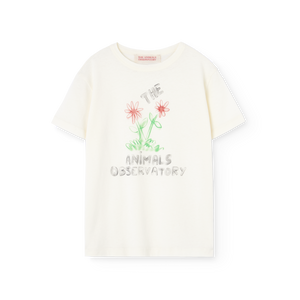The Animals Observatory White t-shirt with floral design 