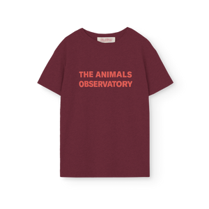 Children's Maroon t-shirt with 'The Animals Observatory'  logo