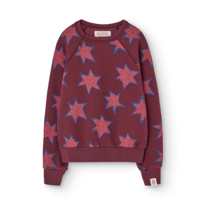 The Animals observatory Maroon sweatshirt with all over star pattern 