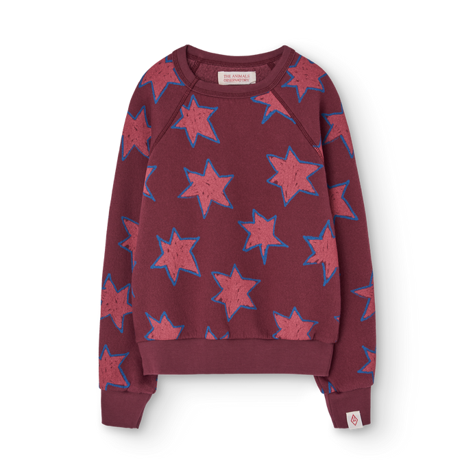 The Animals observatory Maroon sweatshirt with all over star pattern 