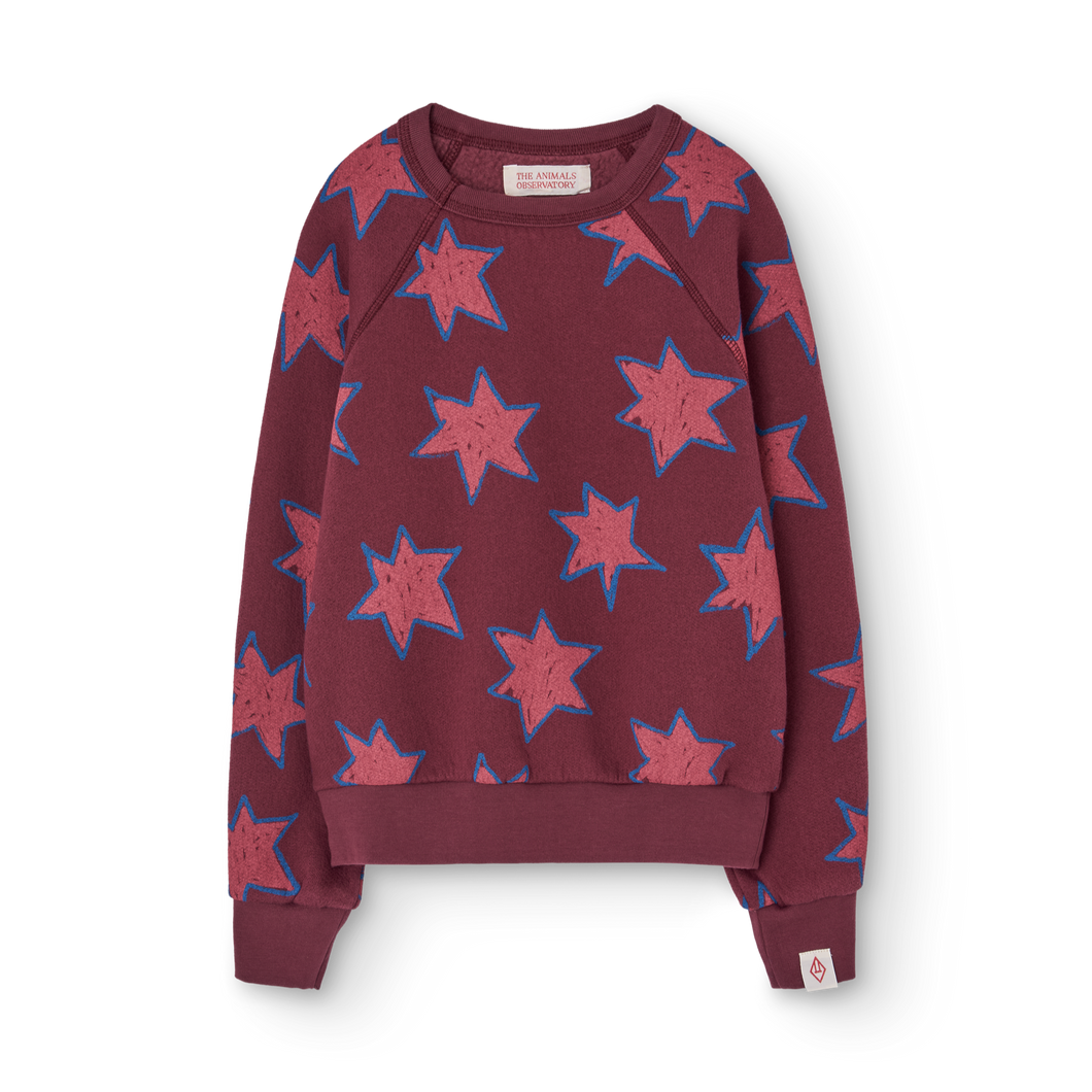 The Animals observatory Maroon sweatshirt with all over star pattern 
