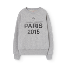 Load image into Gallery viewer, The Animals Observatory grey sweatshirt with &#39;The Animals Observatory Paris 2015&#39; print
