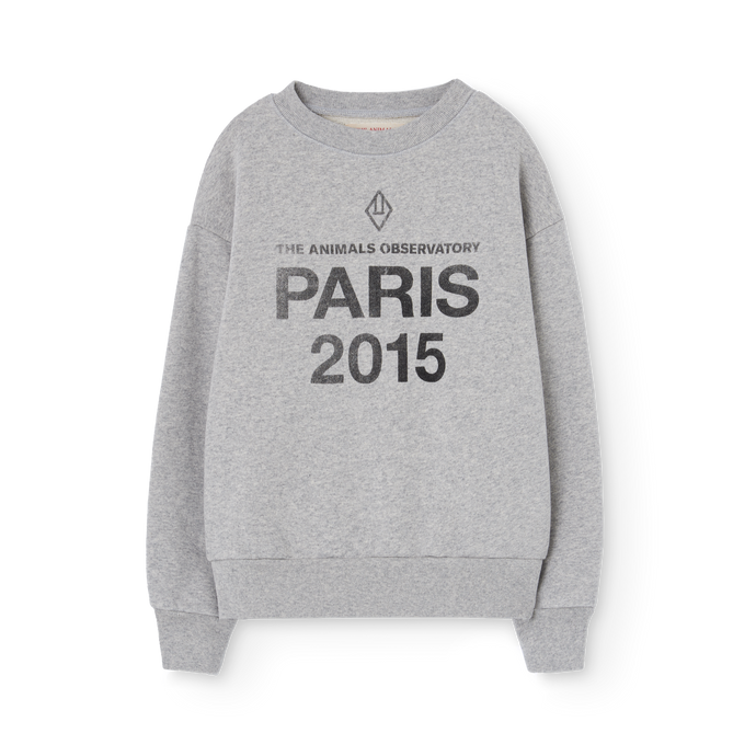 The Animals Observatory grey sweatshirt with 'The Animals Observatory Paris 2015' print