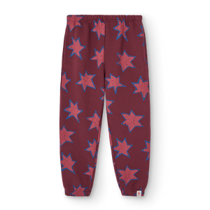 The Animals Observatory Maroon sweatpants with all over star pattern