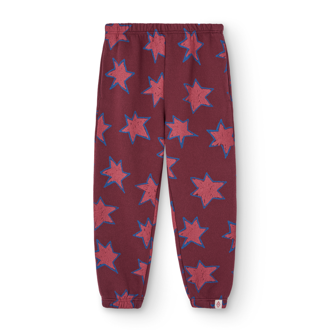 The Animals Observatory Maroon sweatpants with all over star pattern