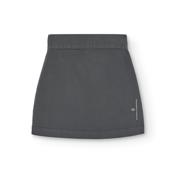 The Animals Observatory dark grey skirt with white logo