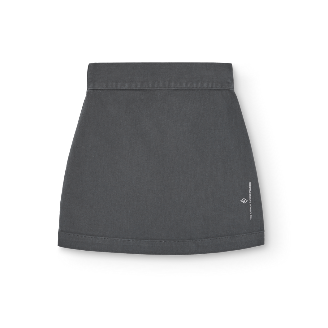 The Animals Observatory dark grey skirt with white logo