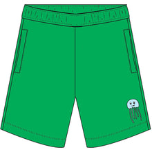 Load image into Gallery viewer, Hugo Loves Tiki - Green Terry Embroidered Jellyfish Shorts
