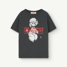Load image into Gallery viewer, The Animals Observatory - Black t-shirt with white poodle print
