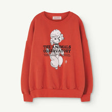 Load image into Gallery viewer, The Animals Observatory - red sweatshirt with vintage style poodle print
