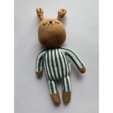Load image into Gallery viewer, Sootie Limetree - Hand Knitted Blue Striped Bunny
