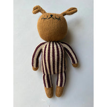Load image into Gallery viewer, Sootie Limetree - Hand Knitted Berry Striped Bunny
