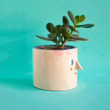 Load image into Gallery viewer, Ana Seixas - Friendly Face Ceramic Pot with Pink Hair

