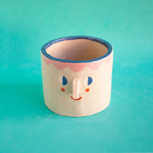 Load image into Gallery viewer, Ana Seixas - Friendly Face Ceramic Pot with Pink Hair
