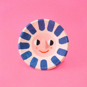 Ana Seixas - Blue Happy Sun Ceramic Trinket Dish