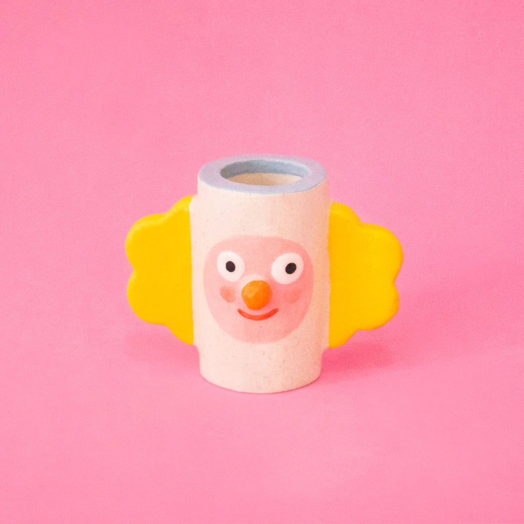 Ana Seixas - Little Clown Candle Holder in Yellow
