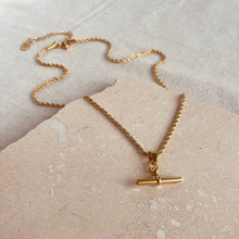 Load image into Gallery viewer, Little Nell Jewellery - Everyday Gold Rope Necklace with T-bar Pendant
