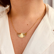 Load image into Gallery viewer, Little Nell Jewellery - Everyday Gold Crescent Sunrise Pendant Necklace
