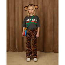 Load image into Gallery viewer, Mini Rodini - Black t-shirt with Adored print and red and green stripe
